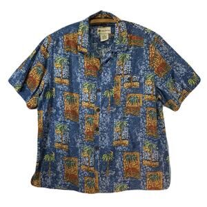 HAVANA JACKS CAFE Hawaiian Button Down Collared Men’s Shirt Size M